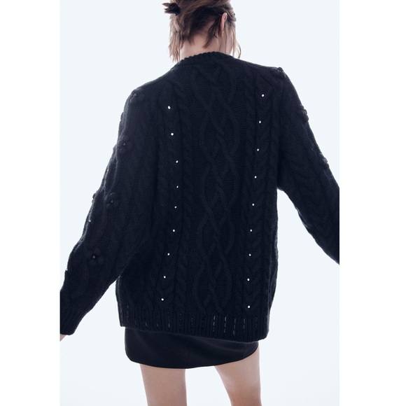 Zara BEJEWELED KNIT CARDIGAN - Picture 3 of 6